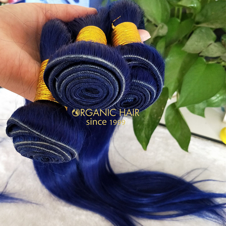 Virgin human hair weaves colorful bundles from China GT19